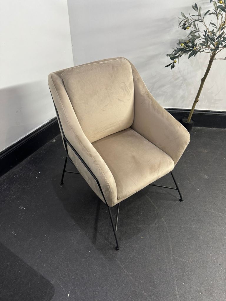 Marjorie Oyster Coloured Lounge Chair  New  £95 Free Local Delivery