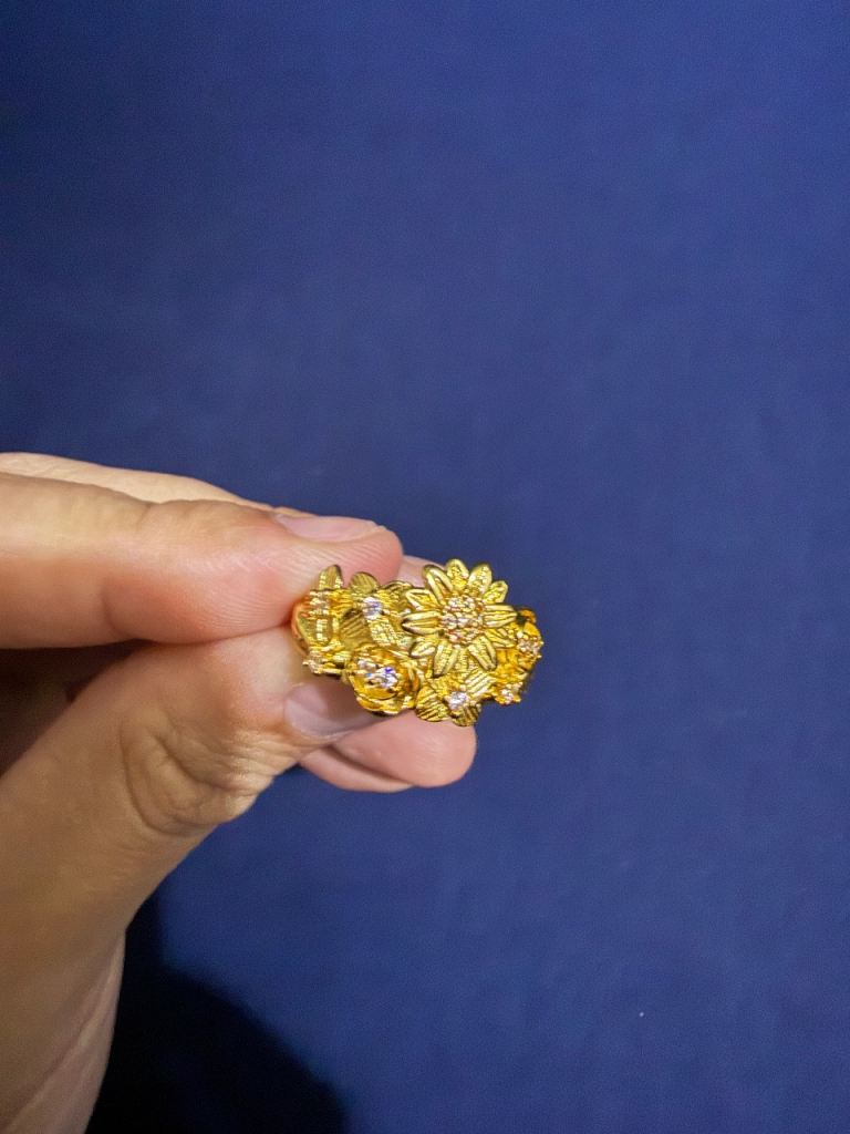 925 silver clusters ring