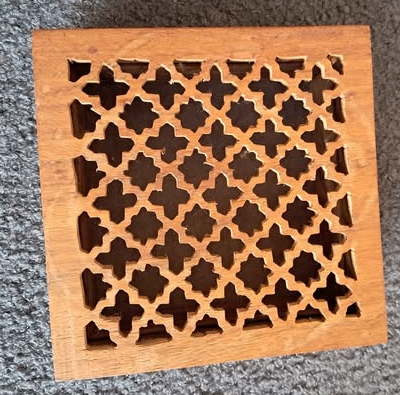 Small carved Indian wooden box for potpouri