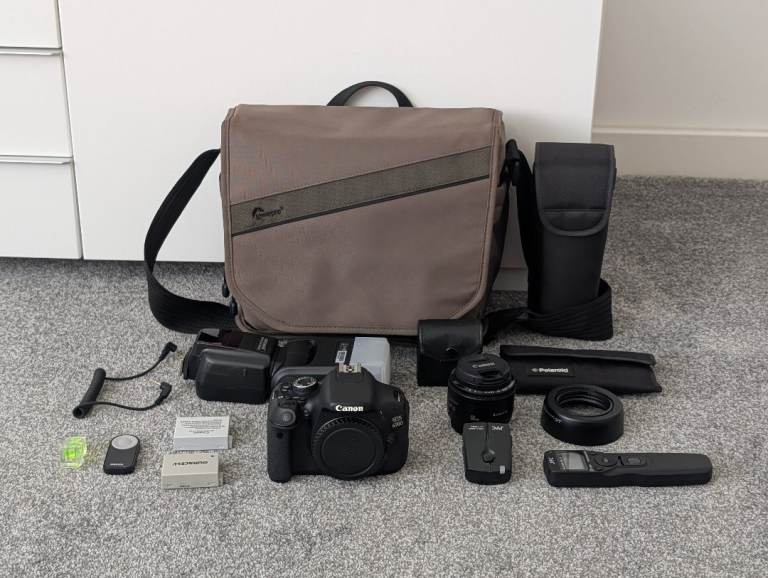 Canon EOS 600D 18.0 MP Digital SLR Camera - Black *BUNDLE* 50MM Lens - Boxed -
