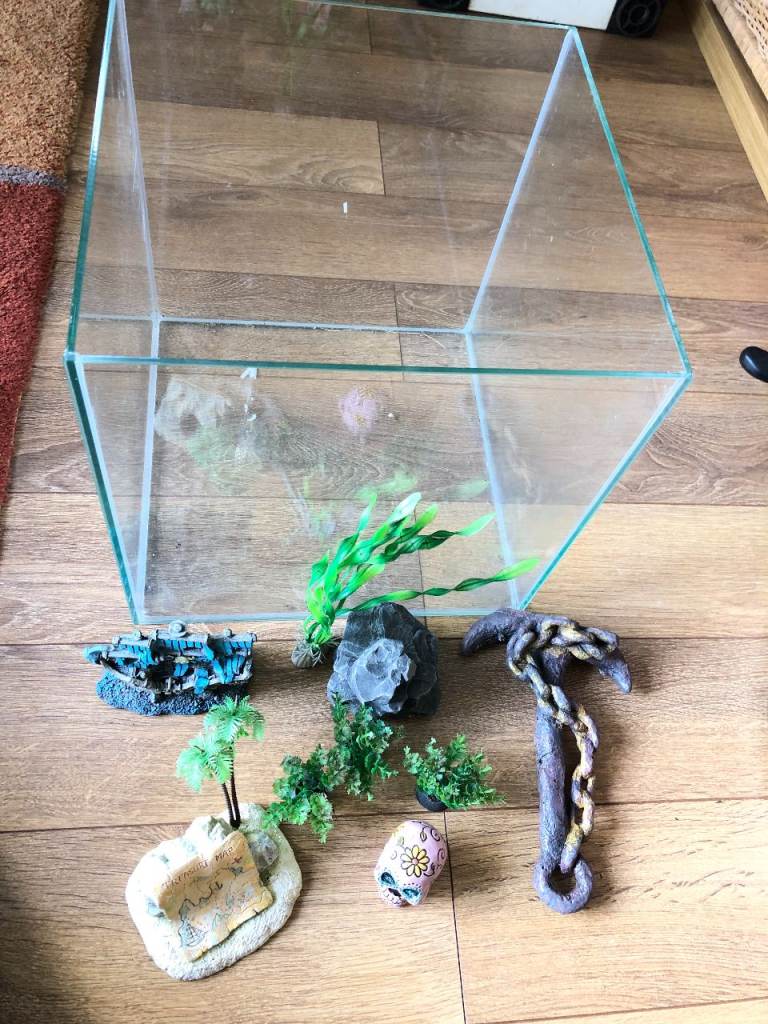 image for Fish tank aquarium 39x39x39cm with accessories