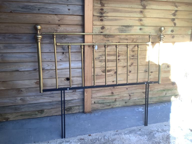 Double brass headboard