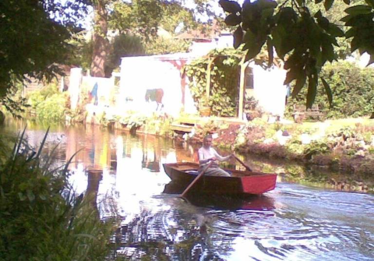 Seahopper 8ft wooden folding dinghy, yacht tender, rowing boat, fishing boat.