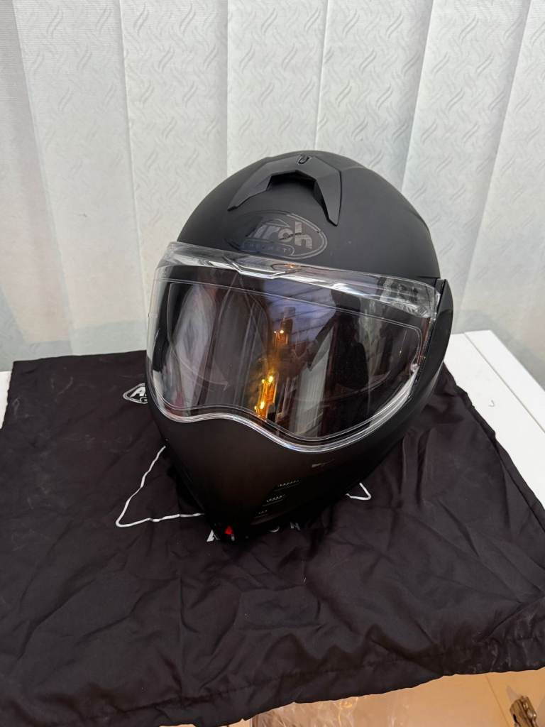 Airoh Mathisse Flip Front Matt Black Touring Street Urban Motorcycle Helmet