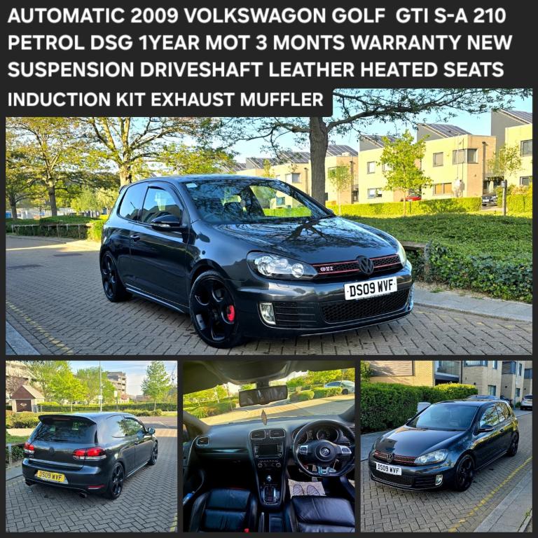 2009 Volkswagen Golf AUTOMATIC 2.0 TSI GTI S-A PETROL DSG INDUCTION KIT 3 MONTHS WARRANTY  HATCHB...