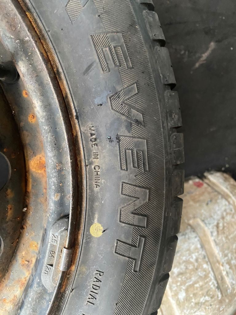 Tyre new 8/9 mill never been on it the spare wheel 