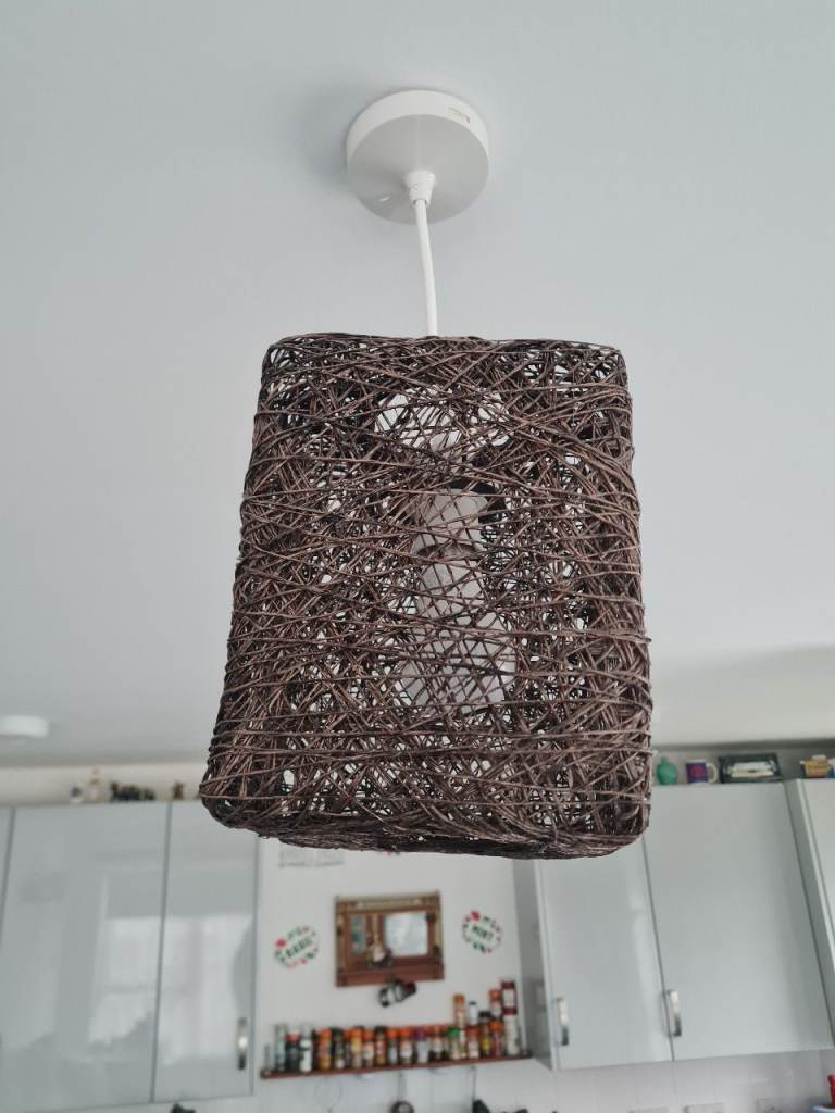 Light shades two of 'birds nest' type excellent condition