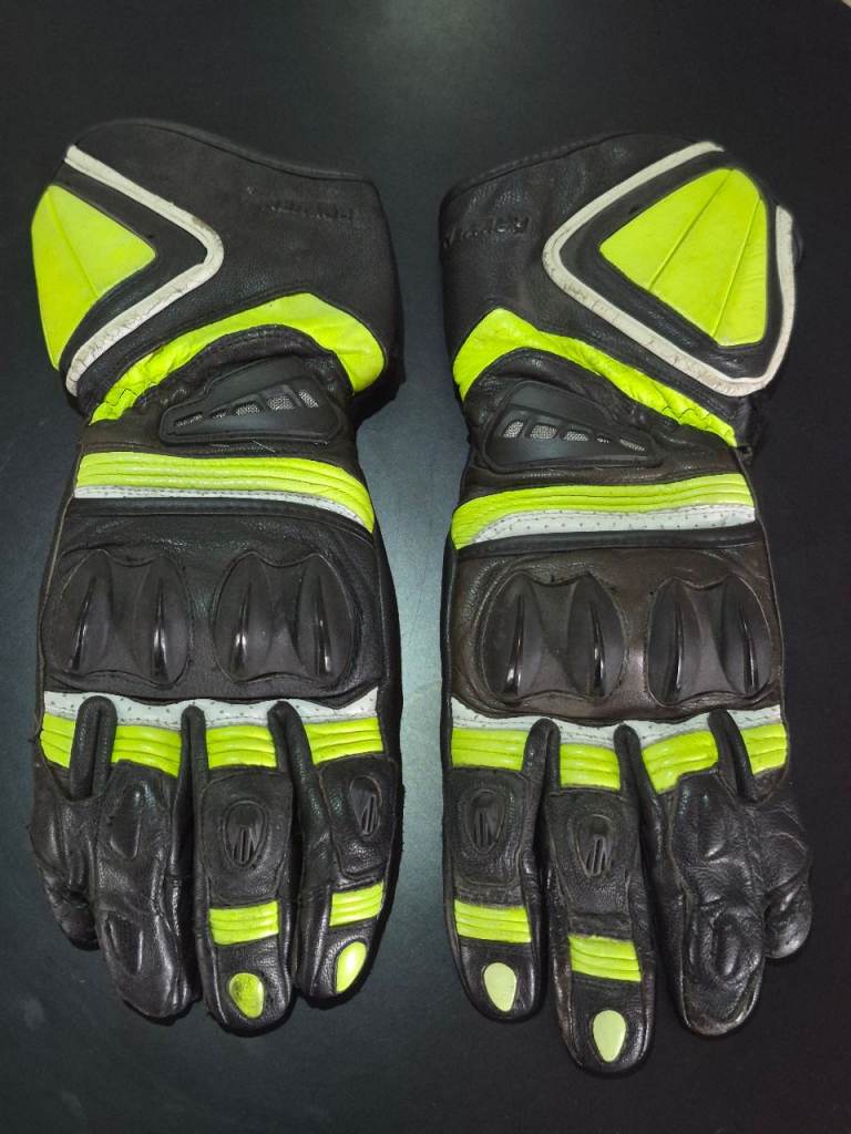 Rayven leather motorbike gloves XL