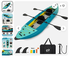 Portable Inflatable Kayak with EVA Padded Seat & Carry Bag-Green