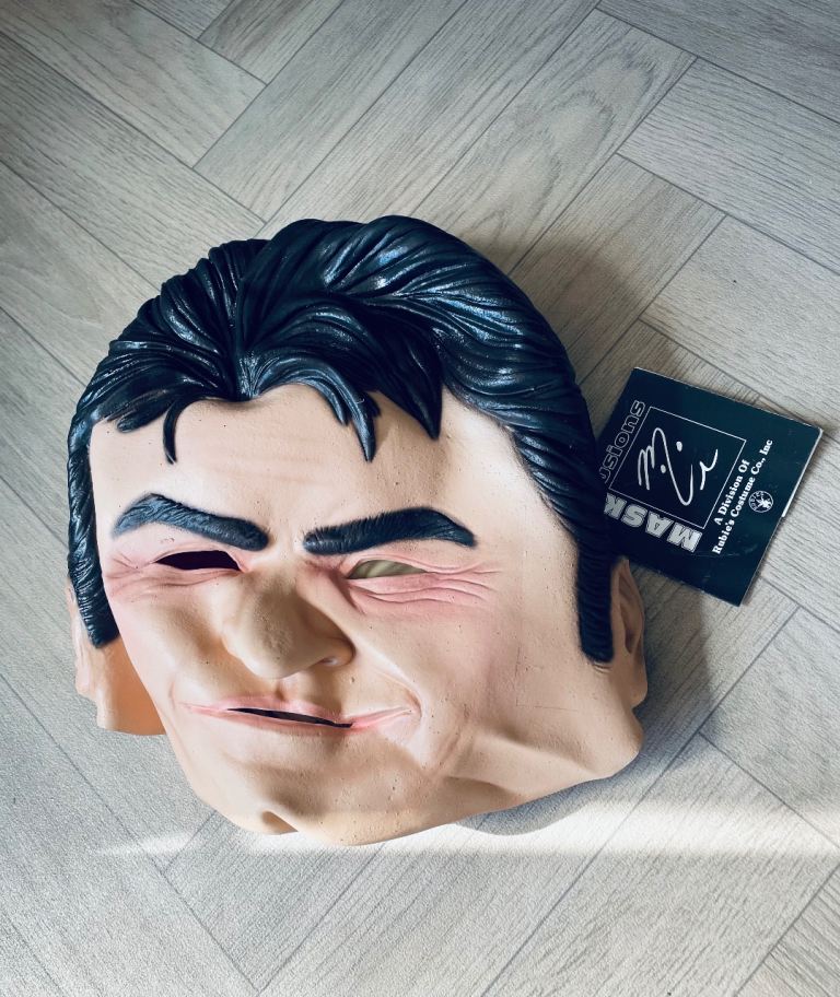 Charlie Sheen full head and face silicone fancy dress mask. Rubies. One size New