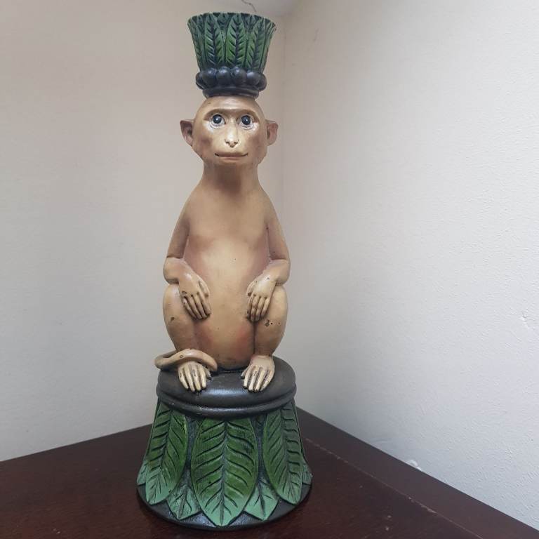 Charming Novelty Monkey Candlestick Shabby Chic Style