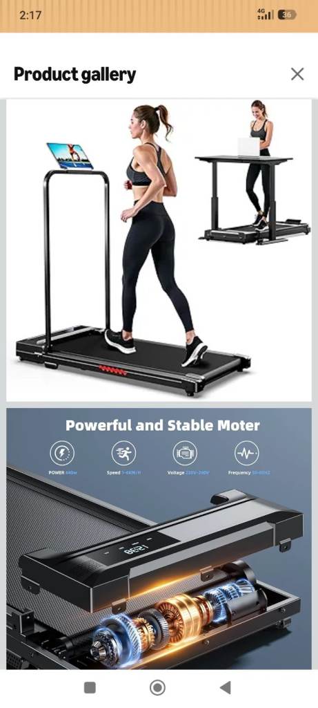 WALKING PAD, Space Saving Motorised Treadmill Walking Machine with LCD Display