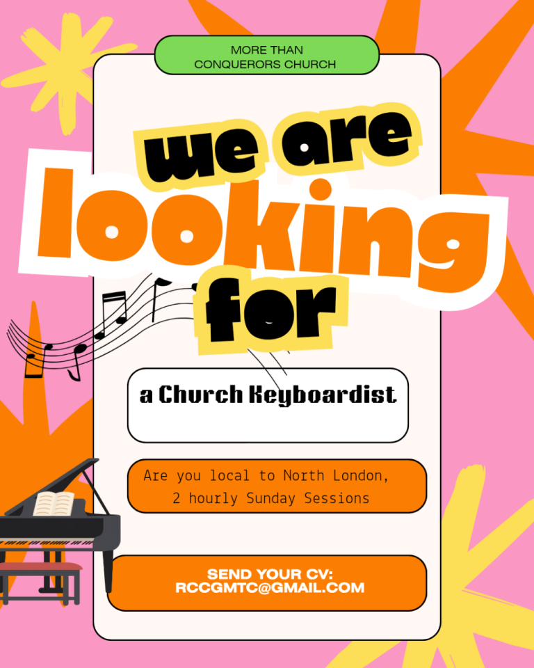 Christian Keyboardist Wanted in North London Church 