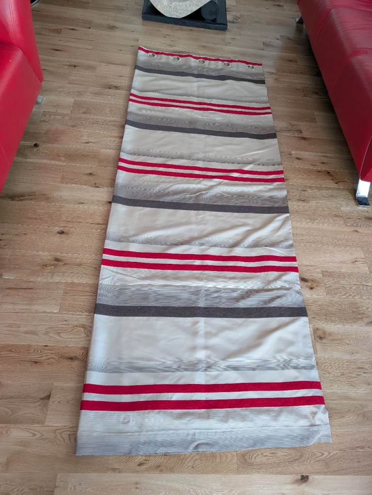 Two pairs of striped curtains 