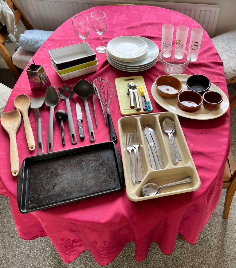 Kitchenware Bundle - Plates, Glasses, Utensils & More