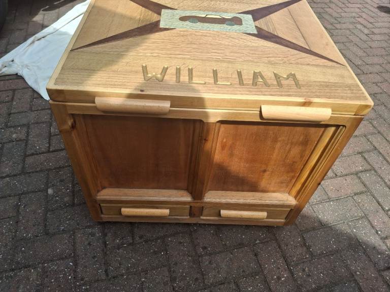 Handmade Wooden Storage Chest with Drawers