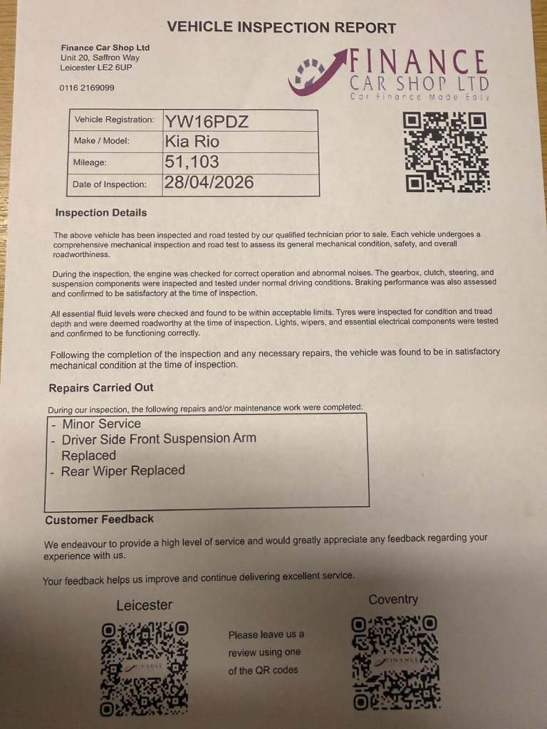 2016 Kia Rio 1.25 1 5dr HATCHBACK PETROL Manual