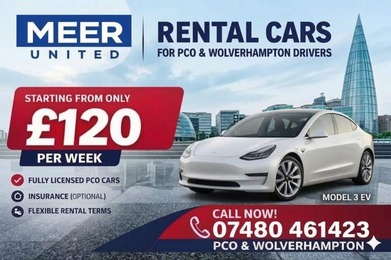 WOLVERHAMPTON PLATED CARS AVAILABLE FOR RENT IN MANCHESTER, LONDON, TOYOTA PRIUS, KIA, MG