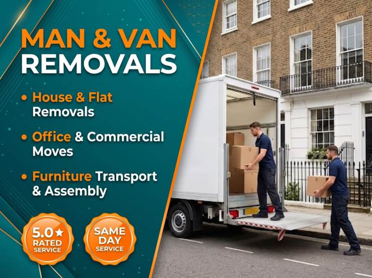 Man and Van Removals London | House & Flat Moves | 5.0★ Rated (105+ Reviews)