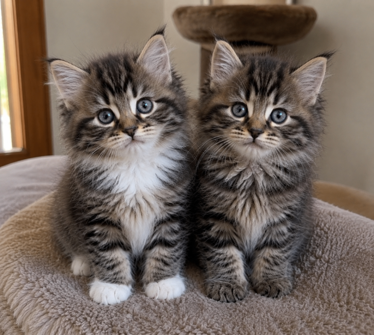 Longhaired Fluffy Maine Coon X Tabby Kittens 🐾 Ready Now