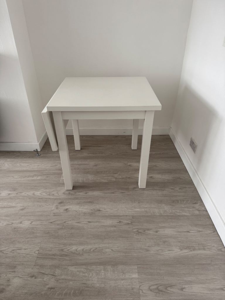 Small white dining table from Ikea