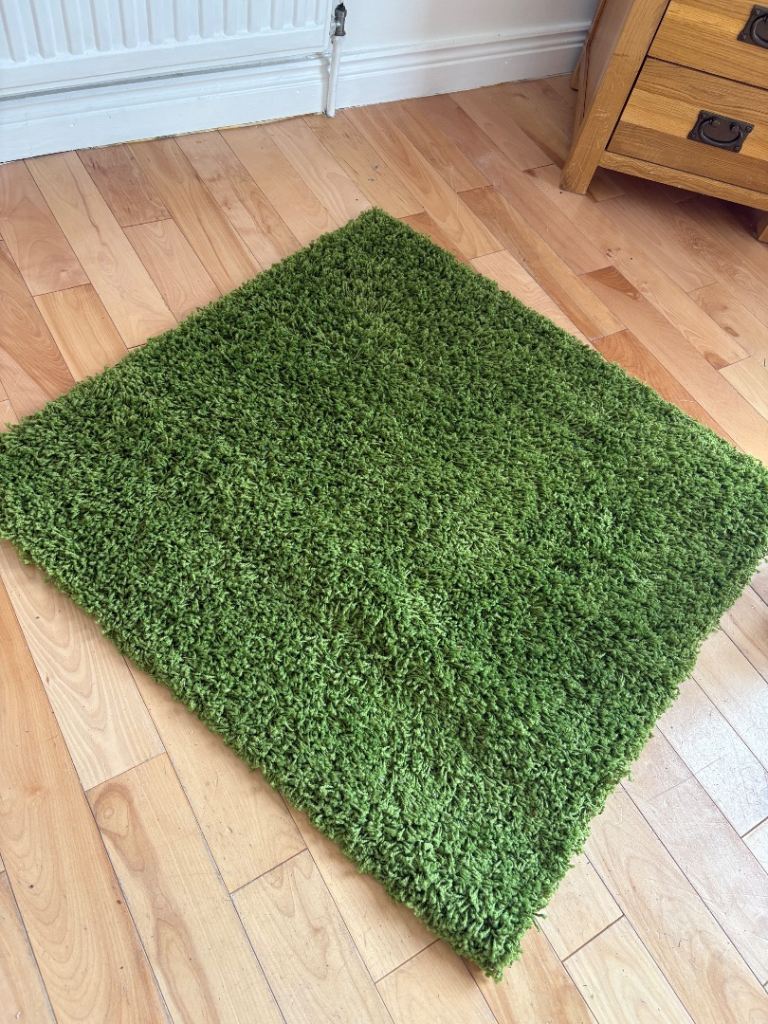 Indoor mat rug green 32x32in 