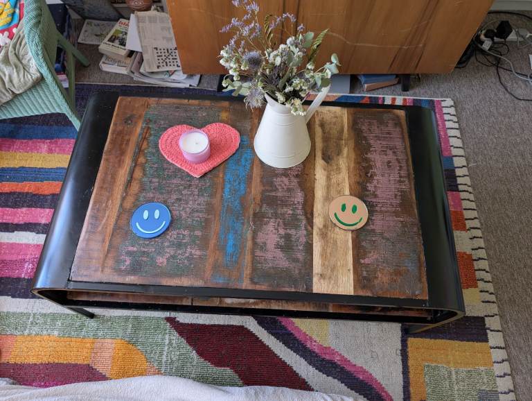 image for Large hand-made coffee table 