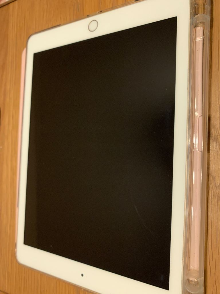 Apple iPad 9.7 6th generation rose gold with case thank you 32GB