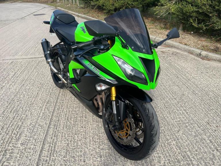 2014 14 KAWASAKI ZX 636 EEF NINJA ZX6R SPORTS ZX636 GREEN SUPERSPORT 12k MILES