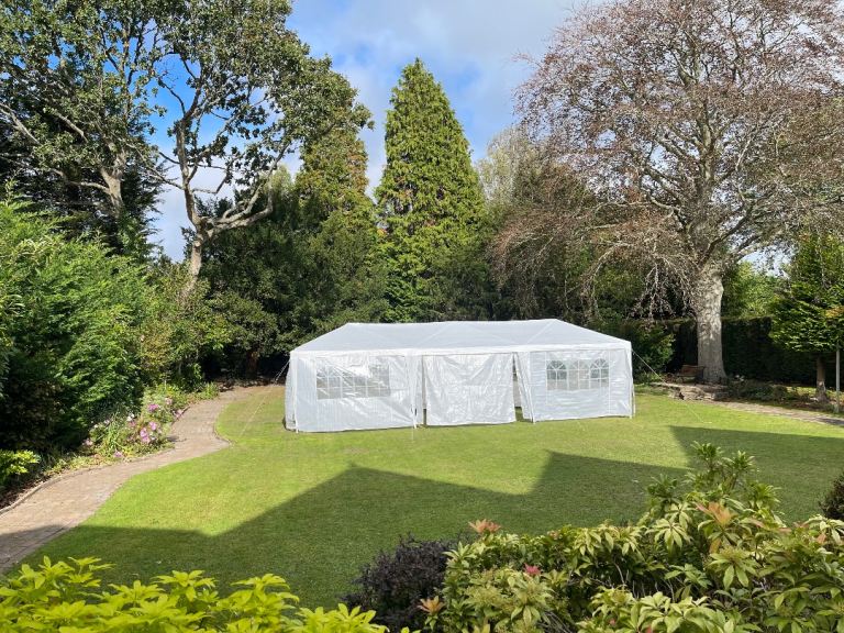 White PVC Marquee 9 x 3m