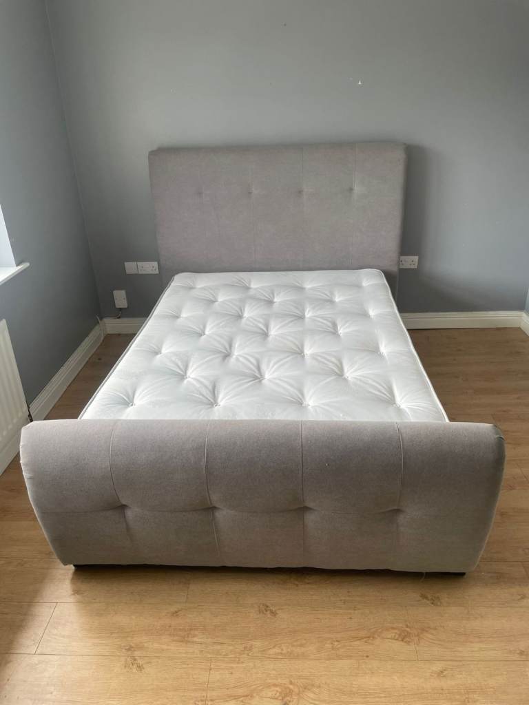 Really nice double sleigh bed frame £120  Double pocket sprung matress £95