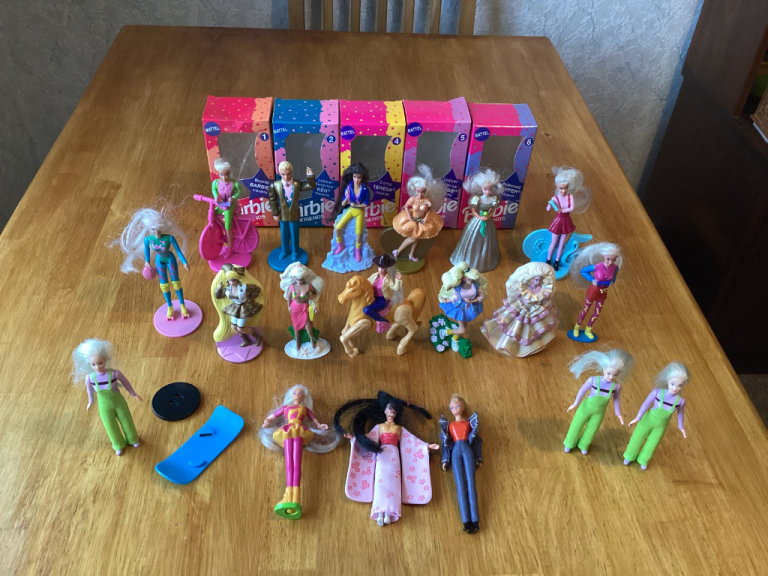 Barbie Toy Figures X20 Vintage Bundle 1990s McDonalds Mattel Plastic Doll Ken Skipper 