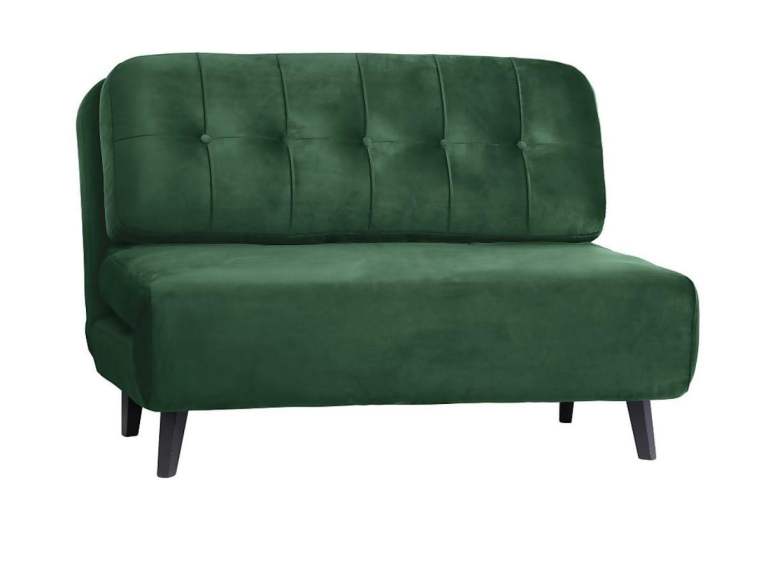 Velvet folding 2 seater sofa bed