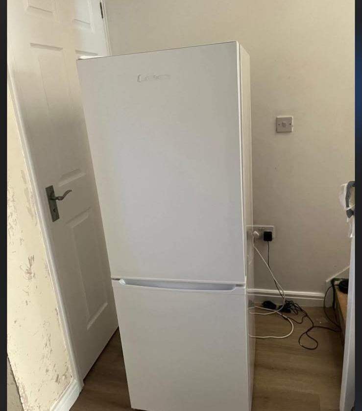 Candy Fridge Freezer - White, Good Condition