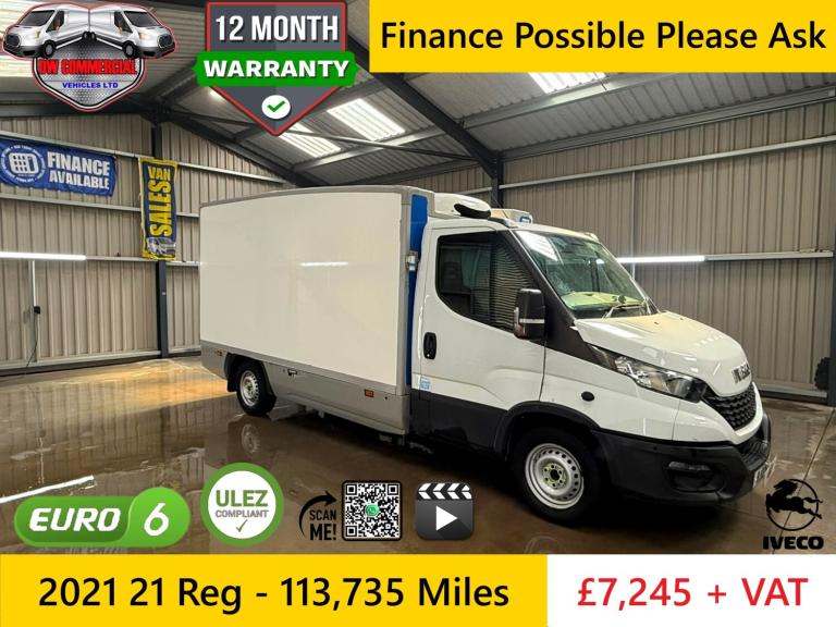 2021 21 Reg Iveco Daily 2.3 35S14 LWB Fridge Freezer 8 Speed Hi-Matic Auto + VAT