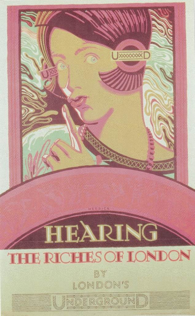 50. A Rare Original Print of an Art Deco Advertisement of the Day London Underground