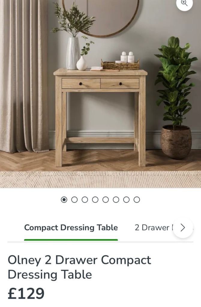 Side/dressing table 