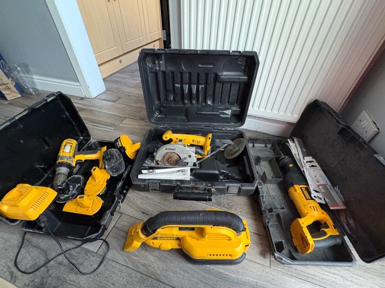DeWalt Power Tool Bundle with Cases and Batteries