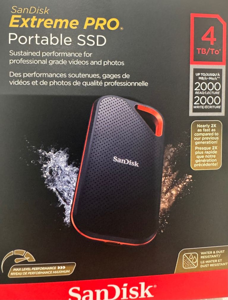 Sandisk SSD 4 TB portable