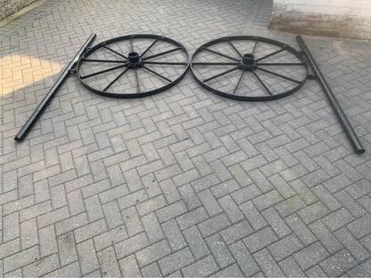 Old iron kart wheel gates 