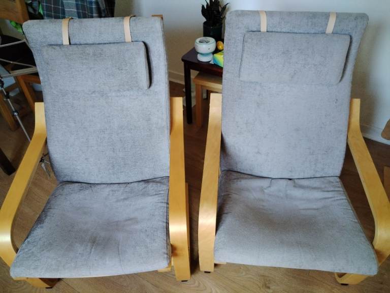 ​3x IKEA POÄNG Armchairs
