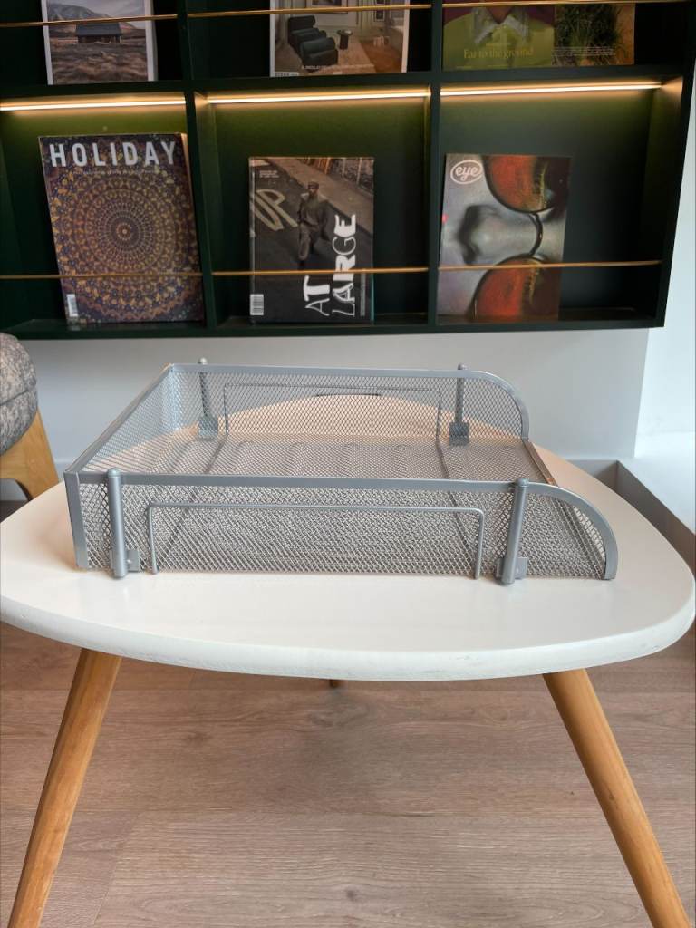 Metal Mesh Desk Organiser Trays - Silver, As Good As New