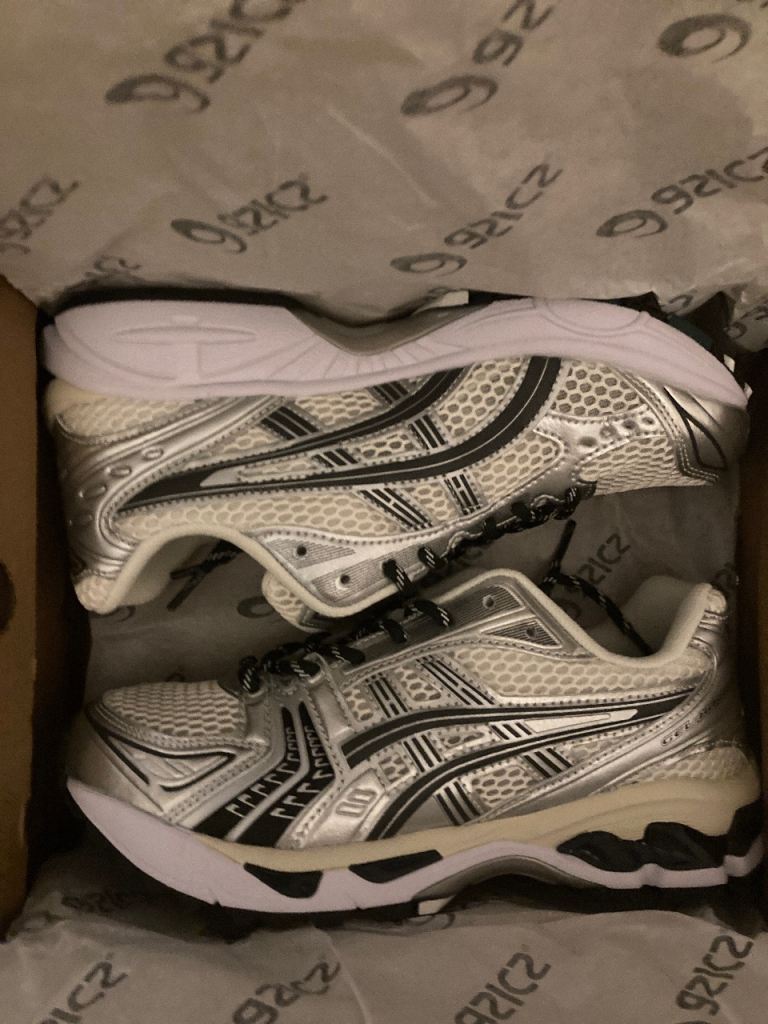 ASICS Silver and White Trainers – Brand New in Box
