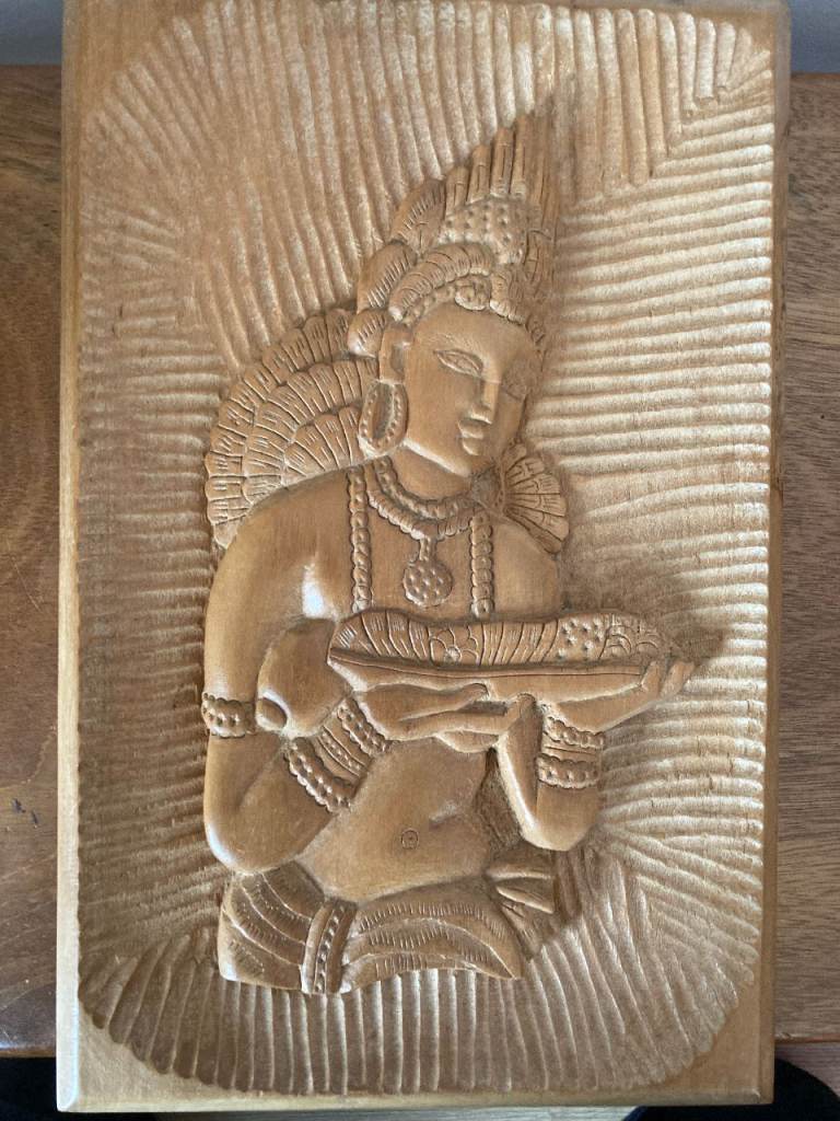 Vintage Wooden Hand Carved 3d Sculpture 