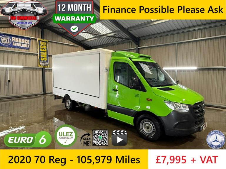 2020 70 Reg Mercedes Benz Sprinter Eu6 314 CDI Fridge Freezer + VAT