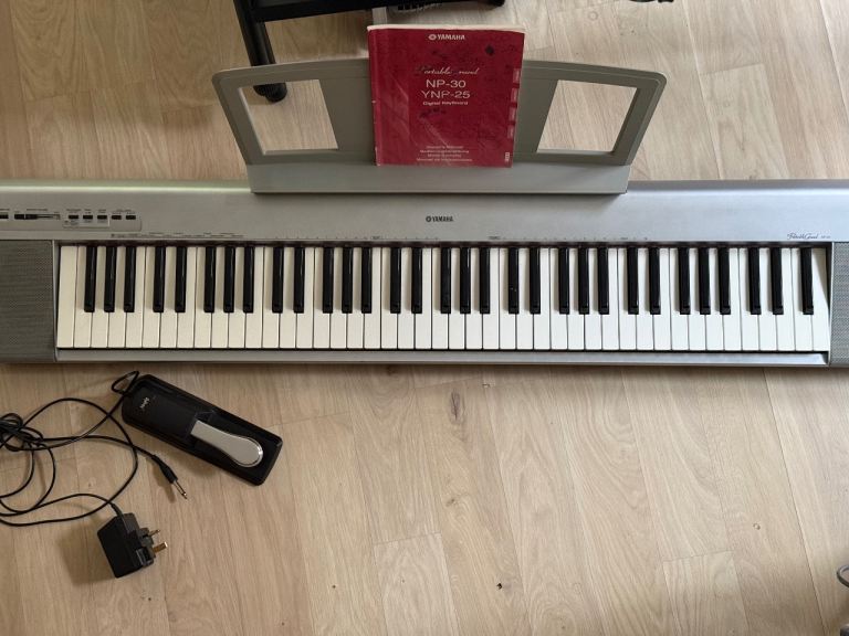 Yamaha NP-30 Portable Digital Piano — Beginner Keyboard Kids Learning (76-Key) STAND  Sustain pedal!