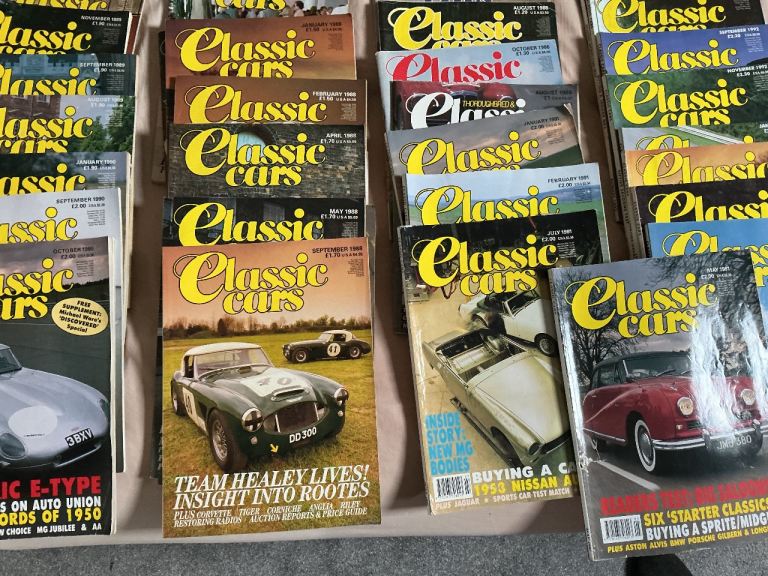 Classic car magazines from 1980 onwards.