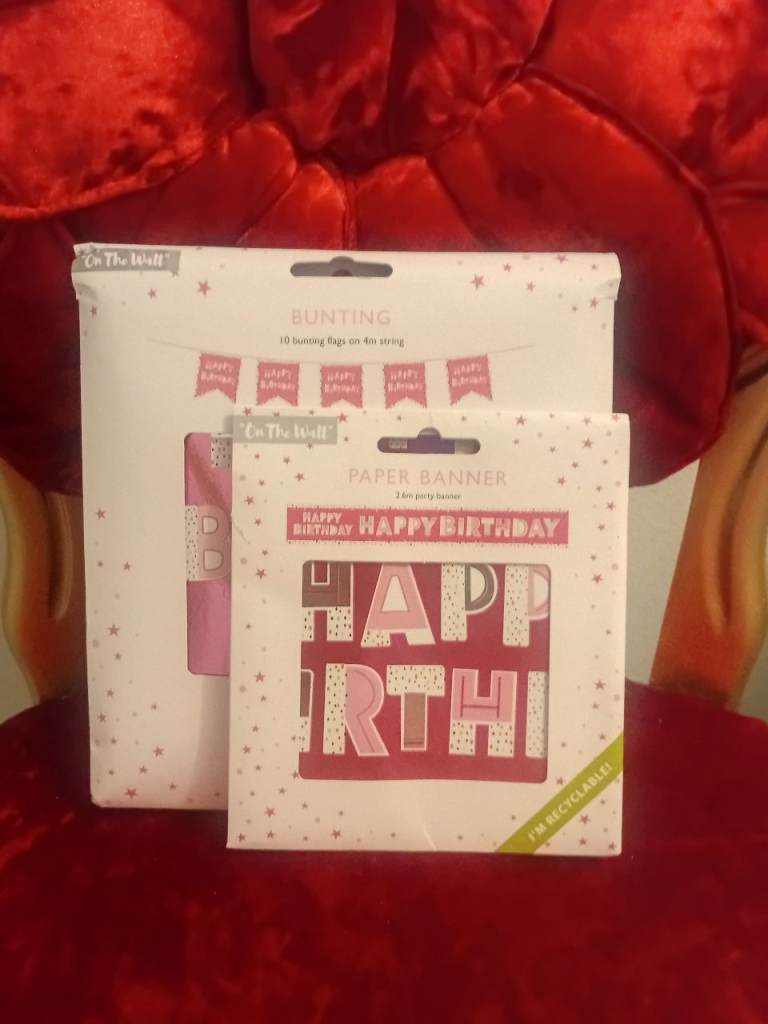 GIFT,NEW X2 BIRTHDAY BANNER SET