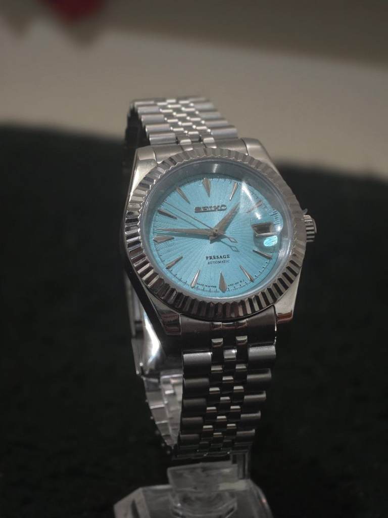 Automatic seiko blue watch
