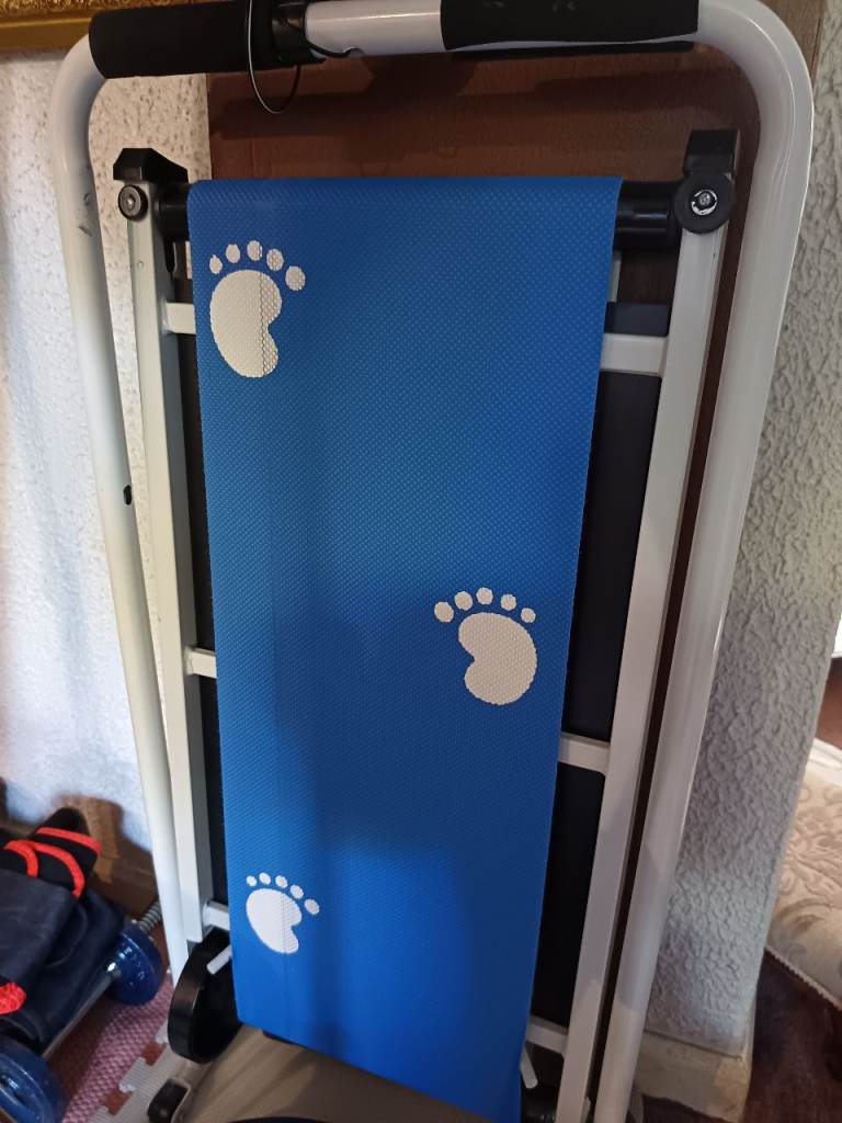 WEHDLY Mini Mechanical Folding Treadmill – Blue, Good Condition